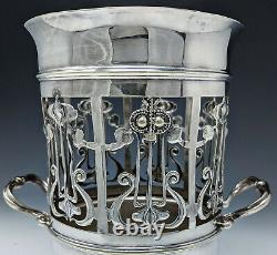 Ca 1900 Art Nouveau ROBERTS & BELK Silverplate Siphon Stand Wine Caddy SHEFFIELD