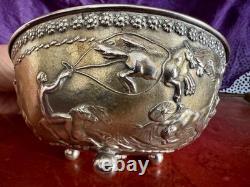 Caldwell Antique Silver Ice Bowl Bucket Roman Greek Classical Gilded age