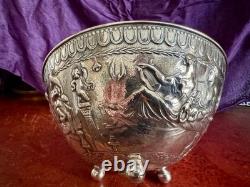 Caldwell Antique Silver Ice Bowl Bucket Roman Greek Classical Gilded age