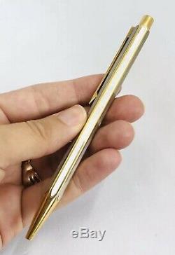 Caran D'ache Ecridor Hexagonal Silver Gold Plated Ballpoint Pen A0594 Original