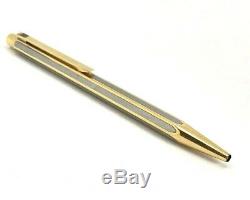 Caran D'ache Ecridor Hexagonal Silver Gold Plated Ballpoint Pen A0594 Original