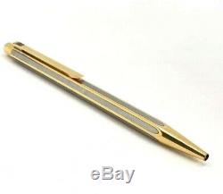 Caran D'ache Ecridor Hexagonal Silver Gold Plated Ballpoint Pen A0594 Original