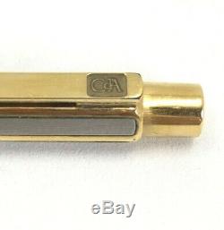 Caran D'ache Ecridor Hexagonal Silver Gold Plated Ballpoint Pen A0594 Original