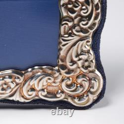 Carrs RC Sheffield Silver Plate Repousse Picture Photo Frame Fits 3.5 x 5 VTG