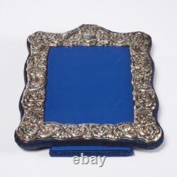 Carrs RC Sheffield Silver Plate Repousse Picture Photo Frame Fits 3.5 x 5 VTG