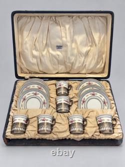 Cased Shelley china & silver Levesley Brothers (Thomas Levesley), Sheffield 1919