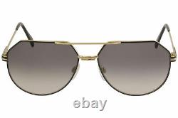 Cazal Legends Men's 724/3 002 Black/Gold Plated Retro Pilot Sunglasses 61mm