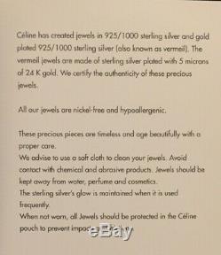 Celine Medium Hoops Earrings in Gold Vermeil Original Box & Dust Bag Pre-loved
