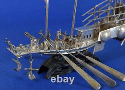 Chinese Silver Plated Sailing Ship or Junk