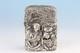 Chinese copper plate silver hand cast mermaid Beauty and the Beast lighter box