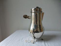 Chocolatière verseuse plaquée argent. XVIIIème. Silver-plated jug chocolate maker