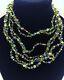 Christian Dior Signed Extraordinary Bib Necklace Sparkly Crystals Green Peridot