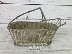 Christofle Bottle Holder Basket Silver Plated French Vintage