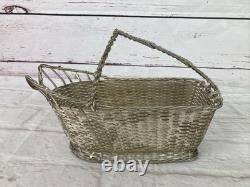 Christofle Bottle Holder Basket Silver Plated French Vintage