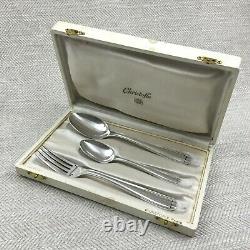 Christofle Cutlery Set Christening Baptism Silver Plate Boxed Original Art Deco