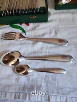 Christofle Cutlery Set Silver Plated 36 Pieces Model Marot Shell Spoon Fork