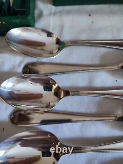 Christofle Cutlery Set Silver Plated 36 Pieces Model Marot Shell Spoon Fork
