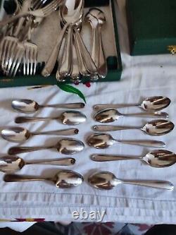 Christofle Cutlery Set Silver Plated 36 Pieces Model Marot Shell Spoon Fork