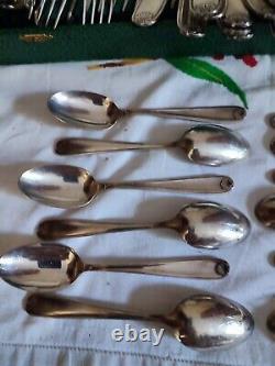 Christofle Cutlery Set Silver Plated 36 Pieces Model Marot Shell Spoon Fork