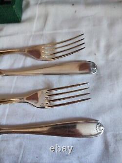 Christofle Cutlery Set Silver Plated 36 Pieces Model Marot Shell Spoon Fork