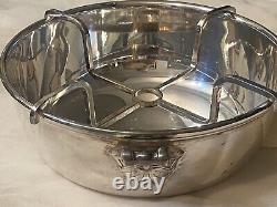 Christofle France Deco Silver Plate Caviar Server Set