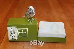 Christofle Lumiere d'Argent Pierced Silver Plate Robin Figurine in Original Box