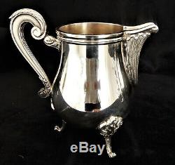 Christofle MARLY Tea Set Teapot Coffee Pot Sugar. Creamer French Silver Plate