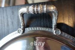 Christofle Malmaison Silver Plated Oval Serving Tray With Handles 53 x 42 cm