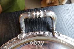 Christofle Malmaison Silver Plated Oval Serving Tray With Handles 53 x 42 cm