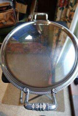 Christofle Malmaison Silver Plated Oval Serving Tray With Handles 53 x 42 cm