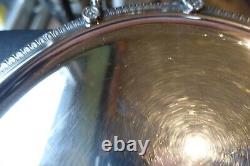 Christofle Malmaison Silver Plated Oval Serving Tray With Handles 53 x 42 cm
