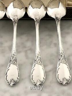 Christofle Marly Silver Plated Coffee/tea Set Of 12 Spoons In Original Box