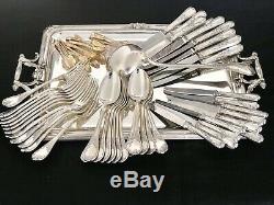 Christofle Marly Silver Plated Set 62 Pcs For 12 People In Original Box