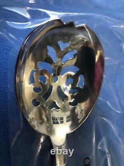 Christofle NEW OMNIA Silver plated Pierced Serving Spoon 8 1/8 in original Box