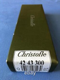 Christofle NEW OMNIA Silver plated Pierced Serving Spoon 8 1/8 in original Box