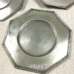 Christofle Pewter Charger Under Plates Set of 6 Trays Platters Mid Century RARE
