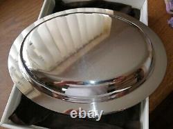 Christofle Rubans Oval Silver Plated Serving Dish In Original Box