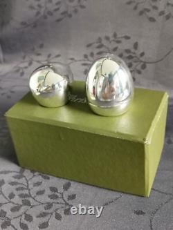 Christofle Salt And Pepper Shakers In Silver Plated Metal New In Its Box