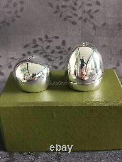 Christofle Salt And Pepper Shakers In Silver Plated Metal New In Its Box