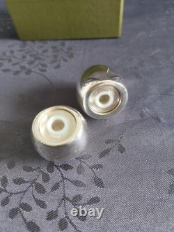 Christofle Salt And Pepper Shakers In Silver Plated Metal New In Its Box