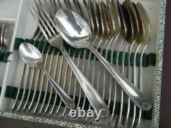Christofle Silver Cutlery Set Marot Berain 37 Pieces Silver Plated