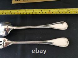 Christofle Silver Plated Beads Large Service Spoon 25Cm