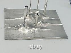 Christofle Silver Plated Candleholder Sol Lunaire Tapio Wirkkala 1959 Rare