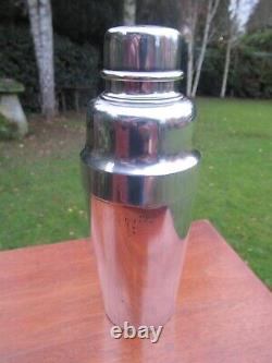 Christofle Silver Plated Cocktail Shaker c1930 8.5 Tall some marks from use VGC