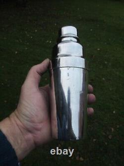 Christofle Silver Plated Cocktail Shaker c1930 8.5 Tall some marks from use VGC