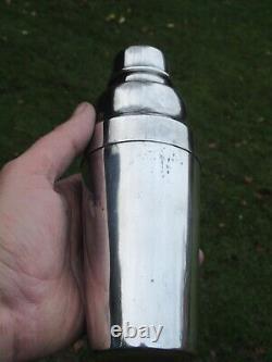 Christofle Silver Plated Cocktail Shaker c1930 8.5 Tall some marks from use VGC