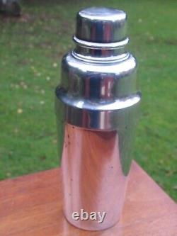 Christofle Silver Plated Cocktail Shaker c1930 8.5 Tall some marks from use VGC