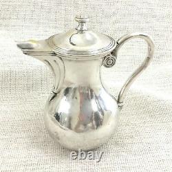 Christofle Silver Plated Jug Pitcher Lidded Pot Original French Antique