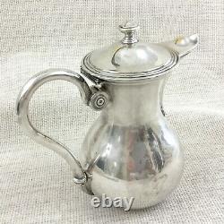 Christofle Silver Plated Jug Pitcher Lidded Pot Original French Antique