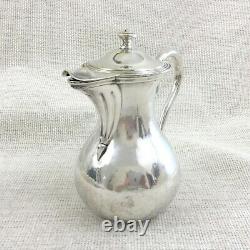 Christofle Silver Plated Jug Pitcher Lidded Pot Original French Antique